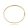 Multi-Color CZ Rectangle Bangle Bracelet In 14K Gold Over Brass