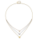 14K Tri-color Three Heart with 1-inch Extension Necklace
