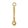 14k Yellow Gold Gavel Charm Pendant