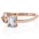 Aquamarine And Morganite Bypass Ring In 18K Rose Gold Over Sterling
Silver 1.25ctw