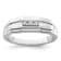 Rhodium Over 14K White Gold Lab Grown Diamond Men's Ring