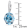 7.88ctw Sky, London and Swiss Blue Topaz Floral Drop Earrings in
Sterling Silver