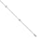 14K White Gold Polished with 1-inch Extension Anklet
