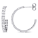 1.88ctw Diamond Open Hoop Earrings 14K White Gold