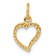 14k Yellow Gold 3D Polished Heart Pendant