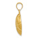 14k Yellow Gold Textured and Brushed Basketball Charm