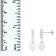 7-8mm White Cultured Freshwater Pearl and Cubic Zirconia Rhodium Over
Sterling Silver Earrings
