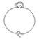 Rhodium Over 14k White Gold Diamond Sideways Letter R Bracelet