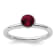 Sterling Silver Stackable Expressions High 5mm Red Crystal Ring