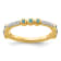14K Yellow Gold Stackable Expressions Blue Topaz and Diamond Ring 0.21ctw