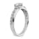 Rhodium Over 10K White Gold Lab Grown Diamond VS/SI GH, Engagement Ring 0.74ctw