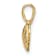 10K Yellow Gold Textured Mini Scallop Shell Charm