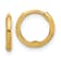 14k Yellow Gold Polished 3/8" Hinged Huggie Hoop Earrings