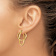 14k Yellow Gold 15/16" Fashion Circle Hoop Earrings