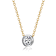 Bezel-Set CZ Station Necklace In 14K Gold Over Brass