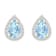 7x5mm Pear Shape Simulated Aquamarine And Created White Sapphire 10k
Yellow Gold Halo Stud Earrings