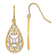 14K Two-tone Gold Diamond-Cut Filigree Fancy Dangle Earrings