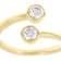 Contemporary Lab-Grown Diamond Two-Stone Bypass Ring 0.50ctw In 14K Gold
Over Sterling Silver