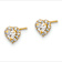 14k Yellow Gold 5.5mm Cubic Zirconia Heart Stud Earrings