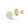 Rachel Zoe CZ Flower Stud Earrings in 14K Gold Over Sterling Silver