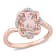 1.17ctw Morganite And 0.10ctw Diamond 10k Rose Gold Ring