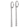 Rhodium Over Sterling Silver Graduated Cubic Zirconia Dangle Leverback Earrings