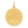 14K Yellow Gold Merry Christmas Disc Charm Pendant
