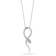 Sterling Statements Rhodium Over Sterling Silver  CZ Snake Necklace