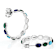 Blue Turquoise, Lapis Lazuli And Malachite Hoop Earrings In Silver 5x3.5mm