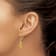 14k Yellow Gold Satin Cat Dangle Earrings