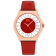 Jivago Women's Fun Red Dial, Red Satin Leather Strap Watch