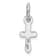 Rhodium Over Sterling Silver Child's April Preciosca Crystal Cross Pendant