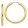 14k Yellow Gold 1 3/8" Polished Endless Tube Hoop Earrings
