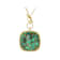 Green Turquoise And White Zircon Pendant Necklace In 18K Gold Over
Sterling Silver