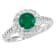 1.80ctw Emerald and Diamond Ring in 14k White Gold