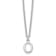 Rhodium Over Sterling Silver Cutout Letter O Initial Necklace