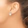 Rhodium Over Sterling Silver 7-8mm White Freshwater Cultured Pearl Cubic
Zirconia Post Earrings
