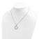 Rhodium Over Sterling Silver 8-9mm White Freshwater Cultured Pearl and
Cubic Zirconia Necklace