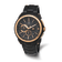 Charles Hubert Black IP-plated Stainless Steel Chronograph Black Dial Watch