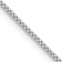 Rhodium Over 14k White Gold 0.7mm Solid Box 14 Inch Chain