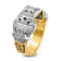 10K Two-tone Yellow and White Gold with Enamel and Diamond 32nd Scottish
Rite Masonic Ring 0.5ct