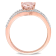 0.87ctw Morganite And 0.25ctw Diamond 10k Rose Gold 2-Stone Ring