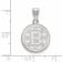 Rhodium Over Sterling Silver NHL LogoArt Boston Bruins Medium Pendant