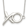 Sterling Silver Polished XO with 2-inch Extension Necklace