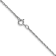 Rhodium Over 14k White Gold 0.7mm Solid Cable 14 Inch Chain