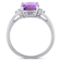 Amethyst and Diamond 10K White Gold Ring 1.81ctw