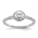 Rhodium Over 14K White Gold Eternal Promise Lab Grown Diamond Halo
Complete Ring 0.76ctw
