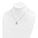 CZ Hamsa And Evil Eye Charm Necklace In Sterling Silver 17 Inch