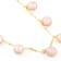 Peach Freshwater Pearl Drop Necklace In 18K Gold Over Sterling Silver