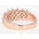 White Cubic Zirconia 18K Rose Gold Over Sterling Silver Band Ring 2.70ctw